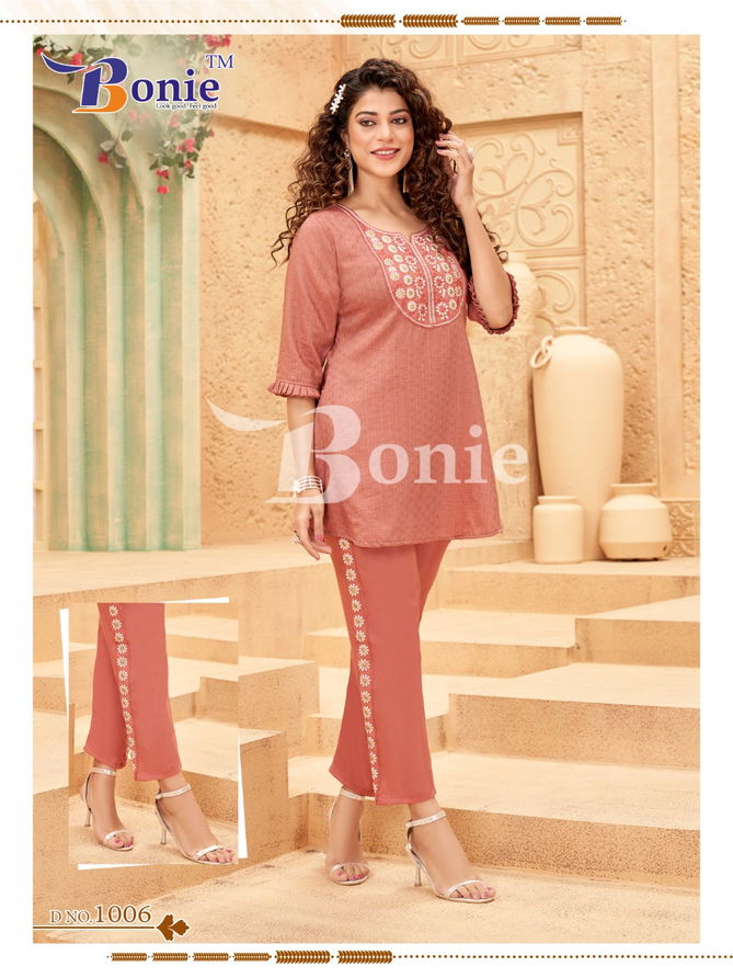 Bonie Vacation Designer Wear Wholesale Kurtis With Bottom Catalog